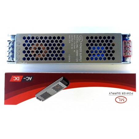 خرید پاور اسلیم ۱۲ ولت ۳۰۰ وات (۲۵ آمپر) | منبع تغذیه باریک و قدرتمند LED