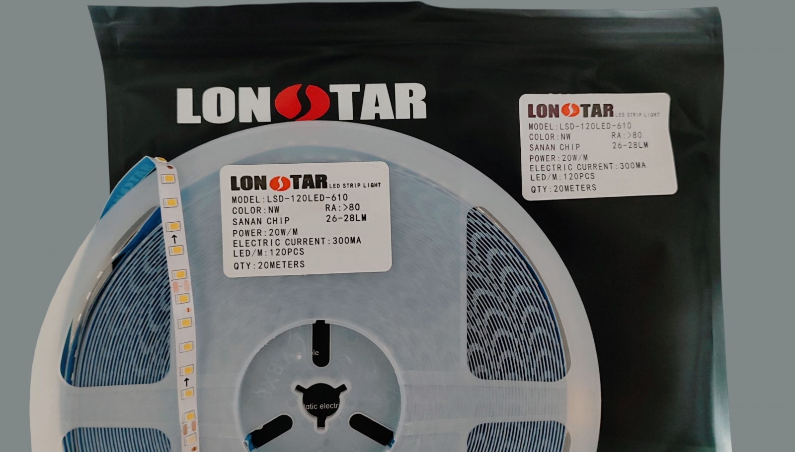 ریسه نواری درایور خور تراکم 120 در 3 رنگ 20 متری